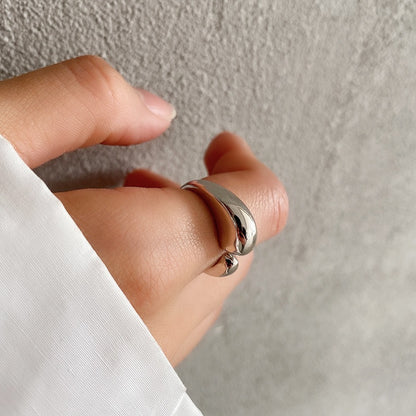 18K electroplated stainless steel short ring for women with adjustable opening ring